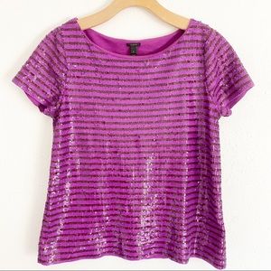 JCrew sequence fushia blouse